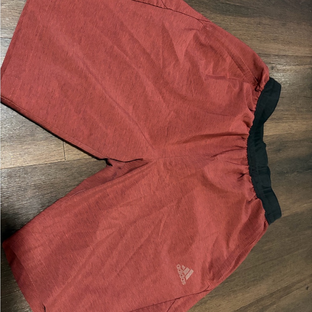 Adidas Men's Athletic Shorts in Red and Black